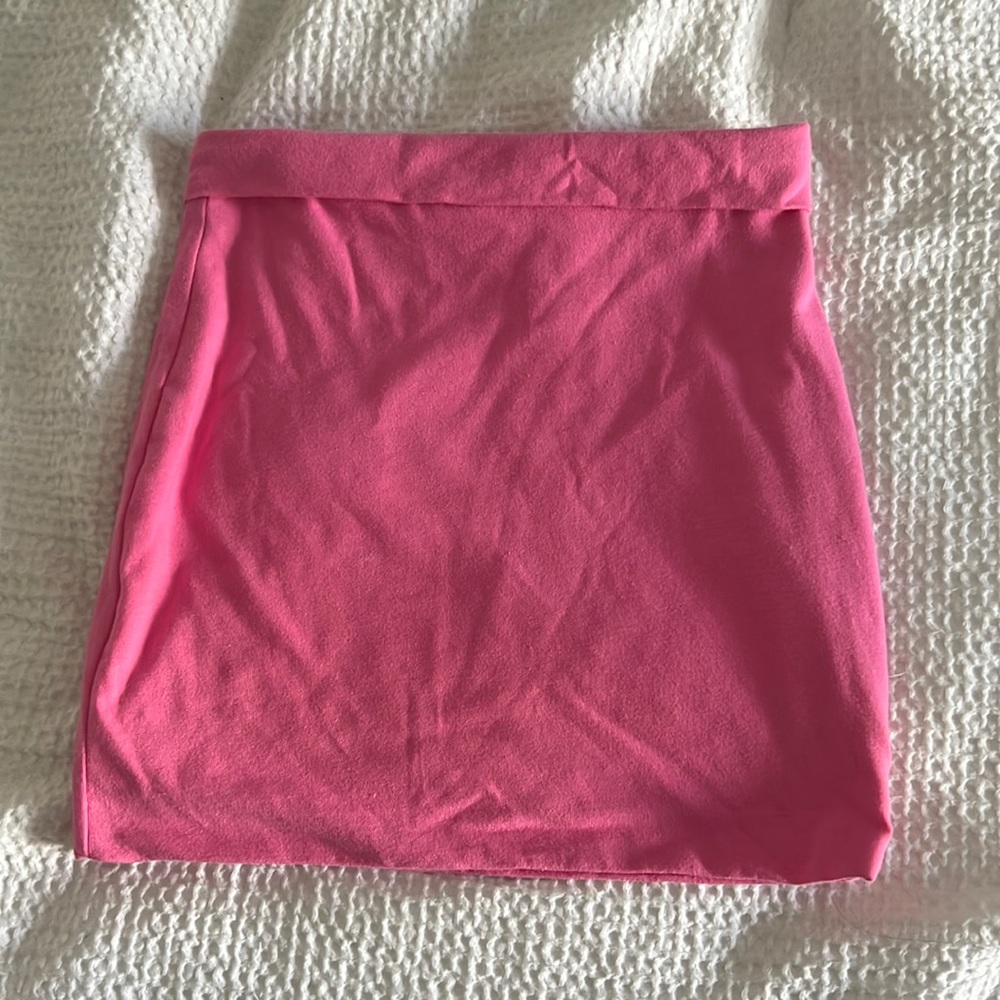 Pink mini skirt